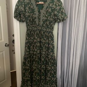 Max Studio Green Floral Maxi Dress
